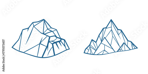 Frozen Glacier Rock, Iceberg Vector