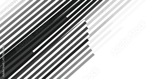 Abstract geometric pattern of diagonal grey lines fading into white background