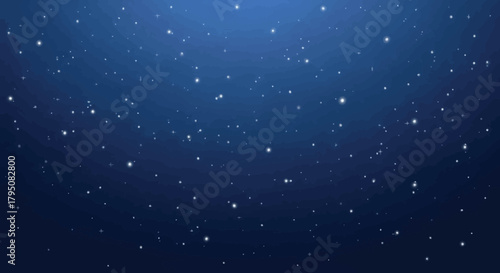 Sparkling Night Abstract Glittering Blue Background with Bokeh