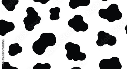 Seamless Cow Spots Pattern, Animal Markings Background Texture for Digital Prints and Creative Designs