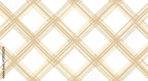 Beige Plaid Pattern Subtle Woven Texture for Background or Seamless Design