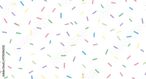 Colorful Confetti Scattered on White Background - Celebratory Sprinkles Illustration