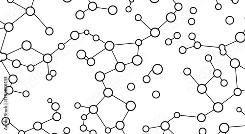 Abstract molecular structure pattern design, a network of scientific and interconnected atom structure background