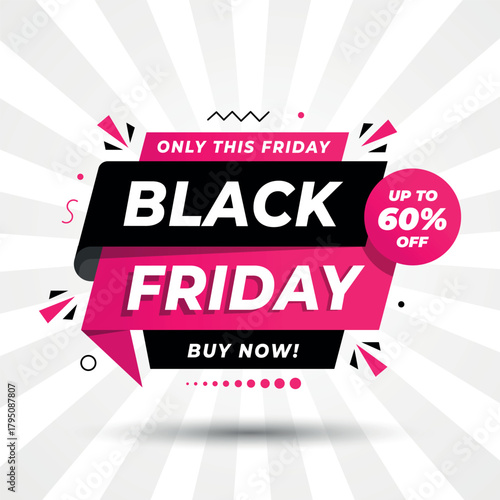 Black Friday sale banner for generating huge sale