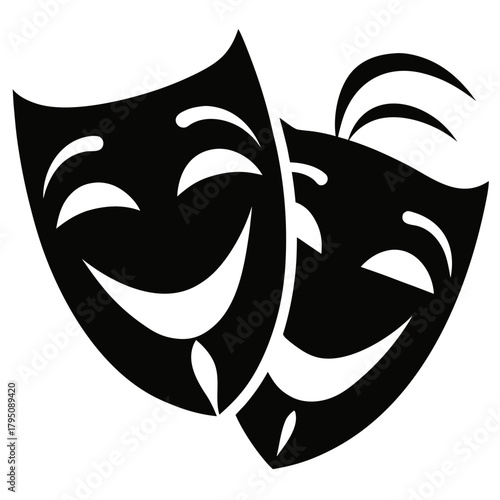 Comedy and tragedy masks, symbol of theatre