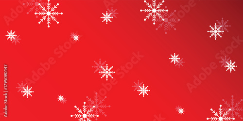 Christmas Card With Holly Berry Red Background With Gradient Mesh, Modern design