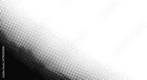 Halftone Gradient Texture Abstract Black and White Dot Pattern