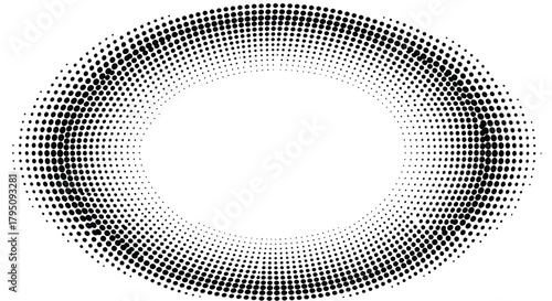 Halftone Ellipse Frame Dynamic Dot Pattern for Modern Design Projects
