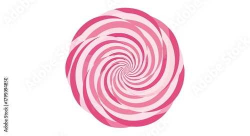 Pink Swirl Lollipop Illustration for Sweet Treats and Candy Design