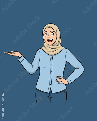 illustration woman hijab