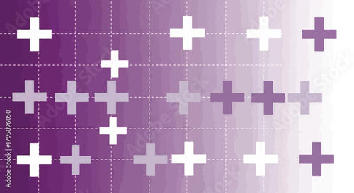 Abstract Purple Grid with Crosses Pattern Illustration