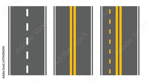 Road Markings Solid and Dashed Yellow Lines for Safe Highway Navigation