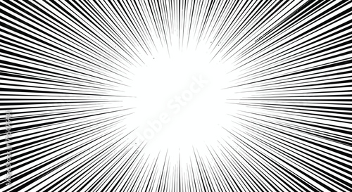 Abstract Manga Explosion Effect with Concentric Speed Lines