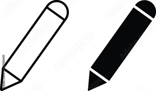 Pencil Icon Set. Edit, Write, and Drawing Symbols. Text Editor, Creative Tool and Sketching Pen Icons