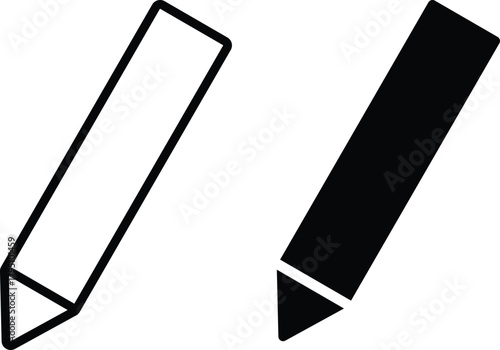 Pencil Icon Set. Edit, Write, and Drawing Symbols. Text Editor, Creative Tool and Sketching Pen Icons