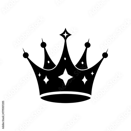 Silhouette of a crown on transparent background