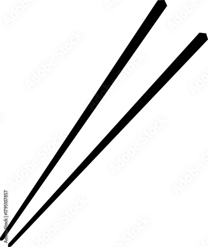 Chopstick silhouette icon vector illustration.Chopstick icon set in various food settings and holding positions.Bowl of steamed rice with chopsticks silhouette icon for Asian cuisine and restaurant