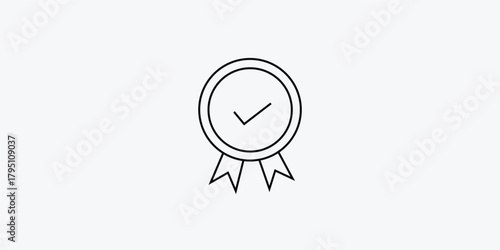 Premium Quality Label Line Icon On White Background