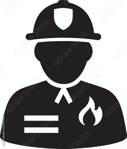 Professional firefighter avatar icon representing emergency rescue services