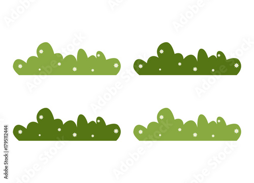 Fresh Green Shrubbery Element for Nature Backgrounds
