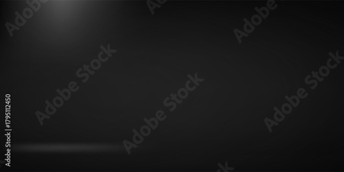 Product showcase with spotlight. Black studio room background. Use as montage for product display