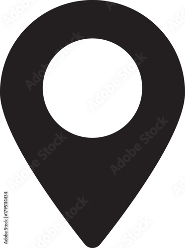 Black location pin