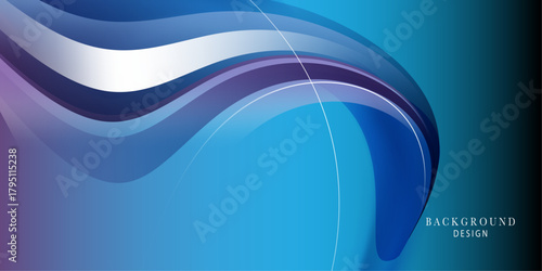 Smooth flow of wavy shape with gradient vector abstract background 