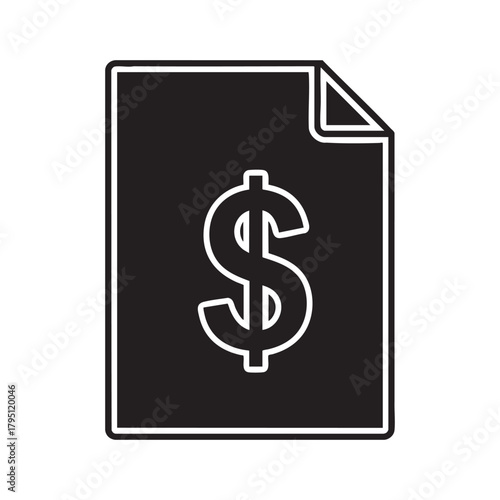 Document with a dollar sign icon
