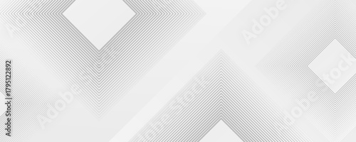 Abstract white and light gray modern soft luxury texture with geometric shape overlap layer. vector