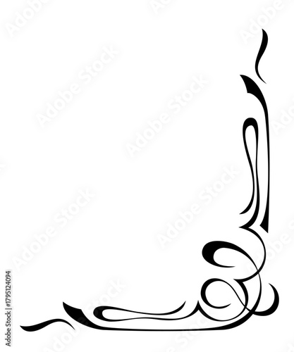 corner decor with abstract ornate pattern; graphic design