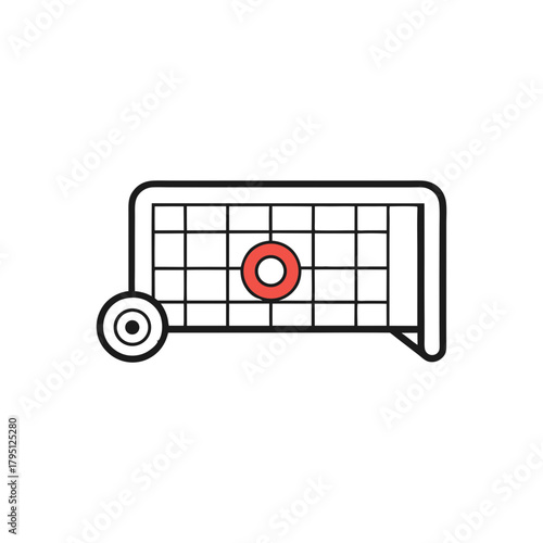 Goal with target icon on transparent background
