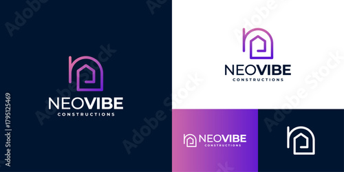 Modern Letter N Home Logo | Minimal House Symbol Design for Real Estate, Property Business, Construction, Builders, Realtors and Housing Brands – Clean, Stylish, Professional Identity Mark
