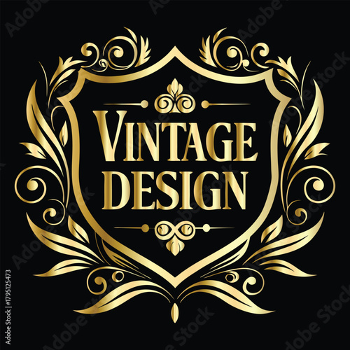 Vector decorative frame. Elegant element for design in Eastern style, place for text. Floral golden border. Lace illustration for invitations and greeting cards.