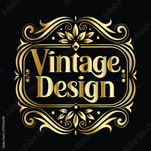 Vector decorative frame. Elegant element for design in Eastern style, place for text. Floral golden border. Lace illustration for invitations and greeting cards.