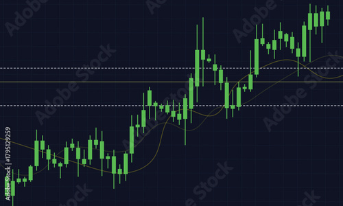 Stylish Bullish Candlestick Patterns vector or graphics design, a concept in stock market analysis for any business or finance, professional and trending art