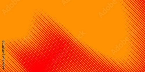 Dots halftone orange color pattern gradient texture with technology digital background. Dots pop art comics with nature graphic design.