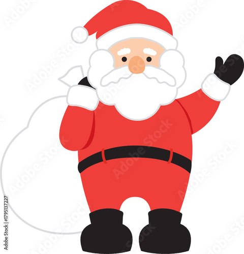 プレゼントの袋を持ったサンタクロース