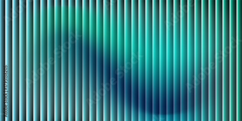 Futuristic neon texture with vibrant shades of blue green gradients and bright smooth fluted vertical lines. Bold dynamic design blending smooth tones and radiant colors for modern visual art project