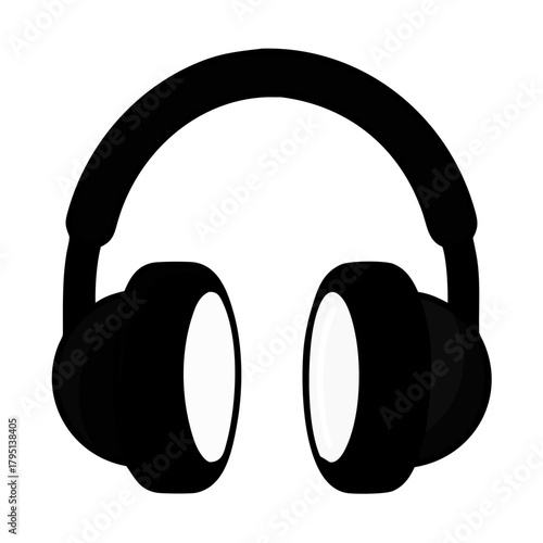 headphones on white background