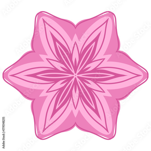 Pink Mandala Flower Graphic
