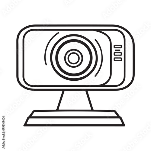 Vector illustration of a projector icon with minimalist style and clean lines.