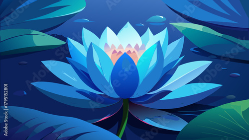 blue water lily