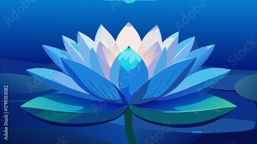 blue water lily