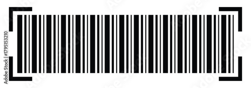 Realistic barcode vector icon. Fake line barcode icon design, price, and product detail code. bar code for product and sales. Product barcode scanner. simple fake bar code Vector illustration  Collect
