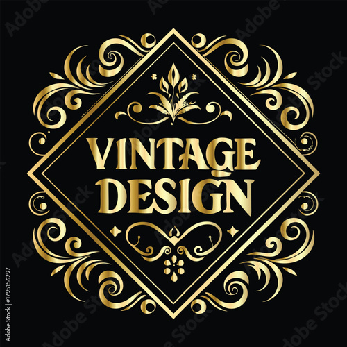 Vector decorative frame. Elegant element for design in Eastern style, place for text. Floral golden border. Lace illustration for invitations and greeting cards.