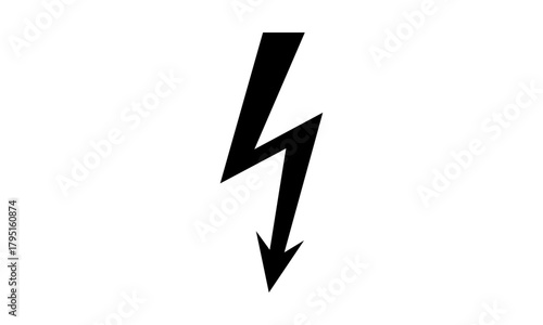 Piktogramm Hochspannung – Elektrische Gefahr / Stromwarnung (schwarz)