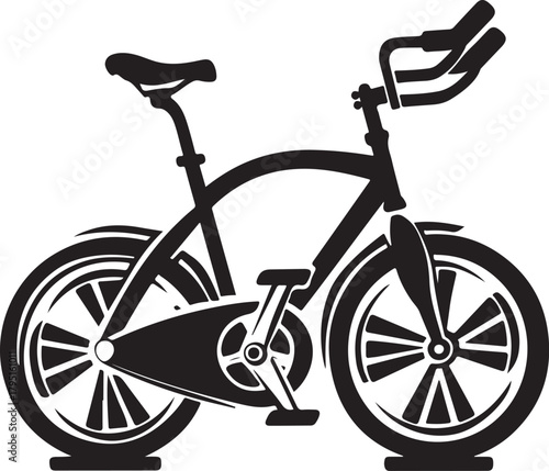 Exercise Bike Silhouette Vector