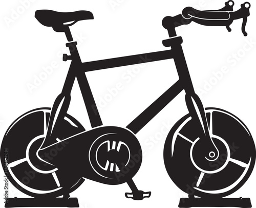 Exercise Bike Silhouette Vector