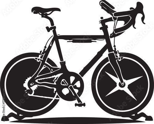 Exercise Bike Silhouette Vector