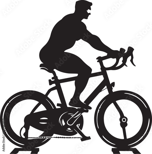 Exercise Bike Silhouette Vector